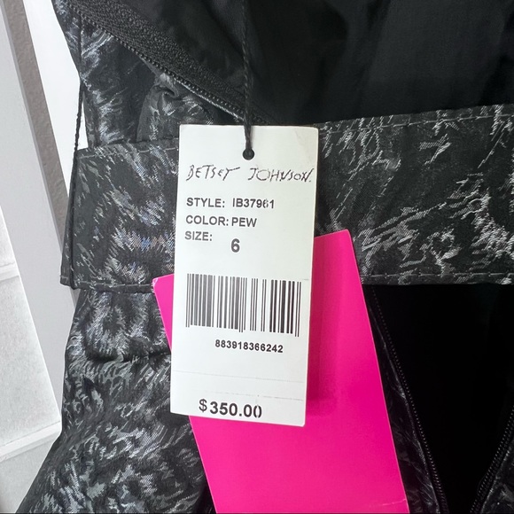 NWT Betsey Johnson Black Gray Animal Print Fit & Flare Cocktail Party Dress - Picture 8 of 13